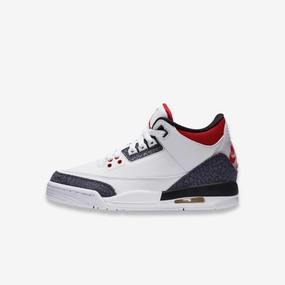 (GS) Air Jordan 3 Retro SE 'Denim Fire Red' (2020) CZ6634-100 Air Jordan 3 retro sneakers with throwback vibe