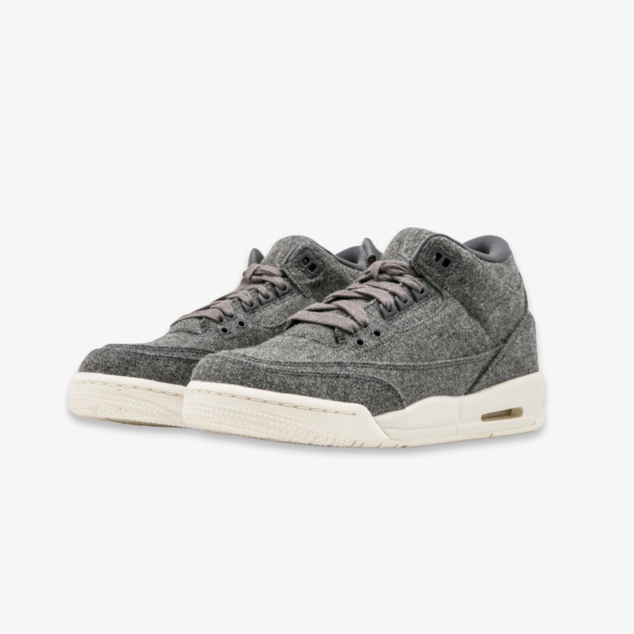 (GS) Air Jordan 3 Retro Wool 'Dark Grey' (2016) 861427-004 Air Jordan 3 Retro Throwback Sneakers