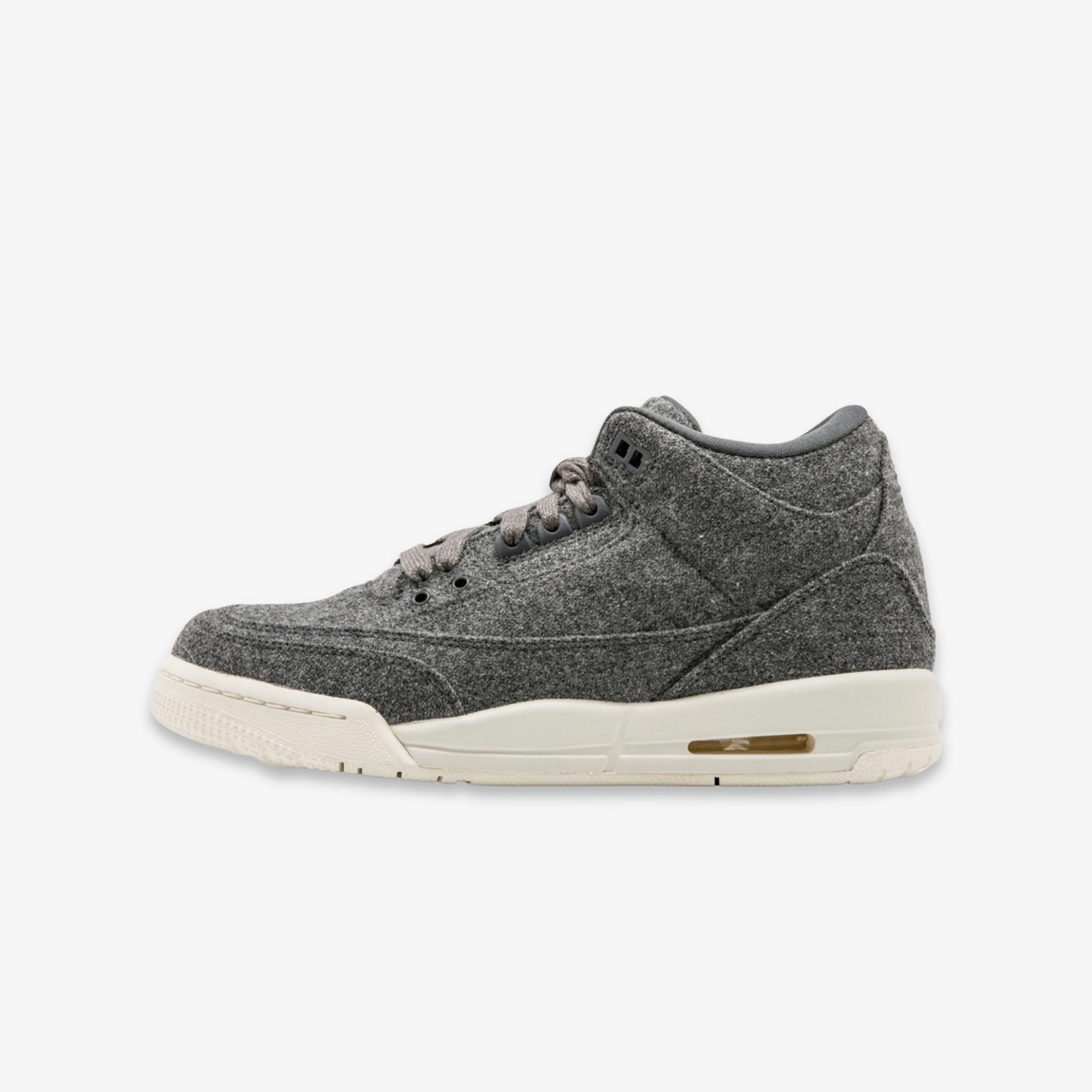 (GS) Air Jordan 3 Retro Wool 'Dark Grey' (2016) 861427-004 Air Jordan 3 retro sneakers with throwback vibe