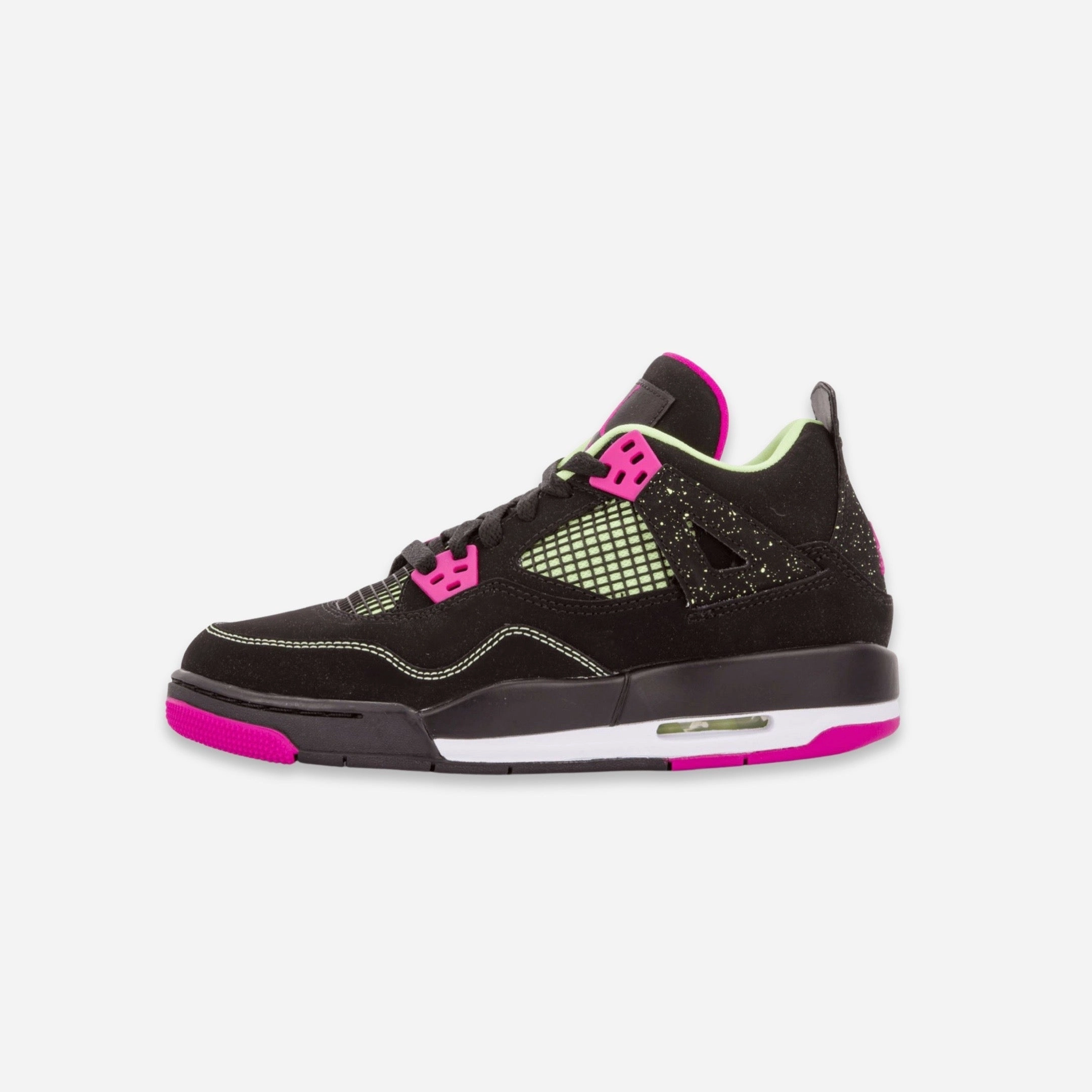 (GS) Air Jordan 4 Retro 30th 'Fuchsia Flash' (2015) 705344-027 Air Jordan 4 sneakers with visible air unit