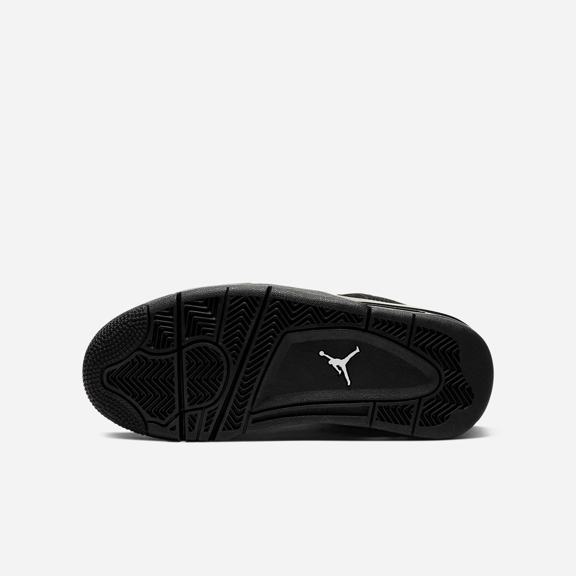 (GS) Air Jordan 4 Retro 'Black Cat' (2020) 408452-010 Air Jordan 4 Visible Air Unit Sneakers