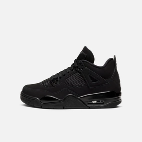(GS) Air Jordan 4 Retro 'Black Cat' (2020) 408452-010 Air Jordan 4 sneakers with visible air unit