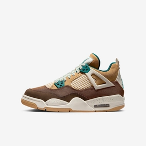 (GS) Air Jordan 4 Retro 'Cacao Wow' (2023) FB2214-200 Air Jordan 4 sneakers with visible air unit