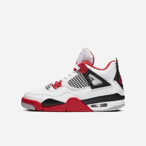 (GS) Air Jordan 4 Retro 'Fire Red' (2020) 408452-160 Air Jordan 4 sneakers with visible air unit