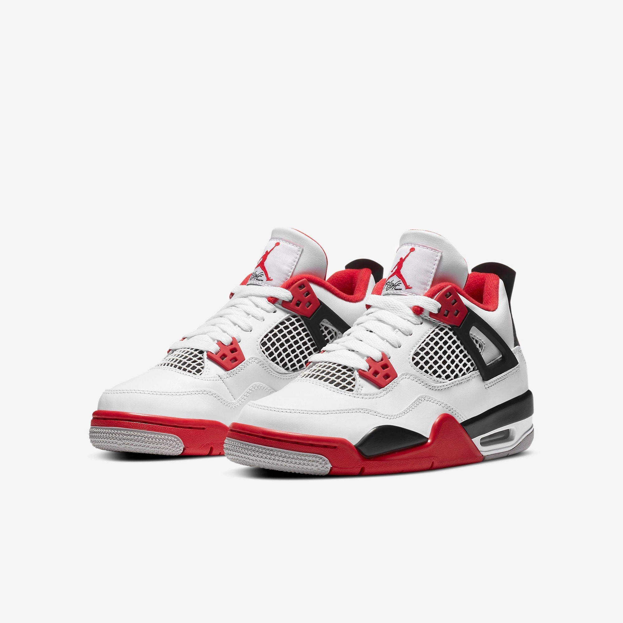 (GS) Air Jordan 4 Retro 'Fire Red' (2020) 408452-160 Air Jordan 4 Visible Air Unit Sneakers
