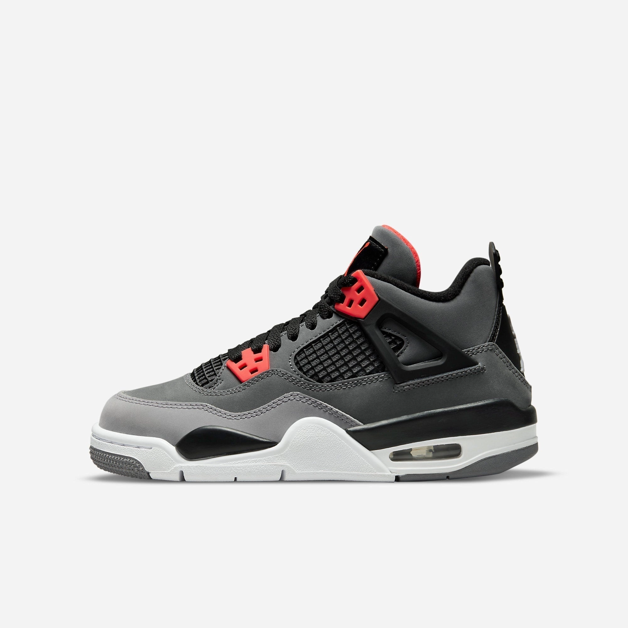 (GS) Air Jordan 4 Retro 'Infrared' (2022) 408452-061 Air Jordan 4 sneakers with visible air unit