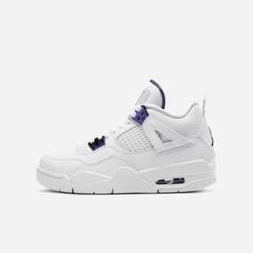 (GS) Air Jordan 4 Retro 'Metallic Court Purple' (2020) 408452-115 Air Jordan 4 sneakers with visible air unit