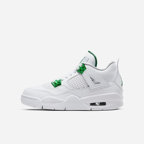 (GS) Air Jordan 4 Retro 'Metallic Pine Green' (2020) 408452-113 Air Jordan 4 sneakers with visible air unit