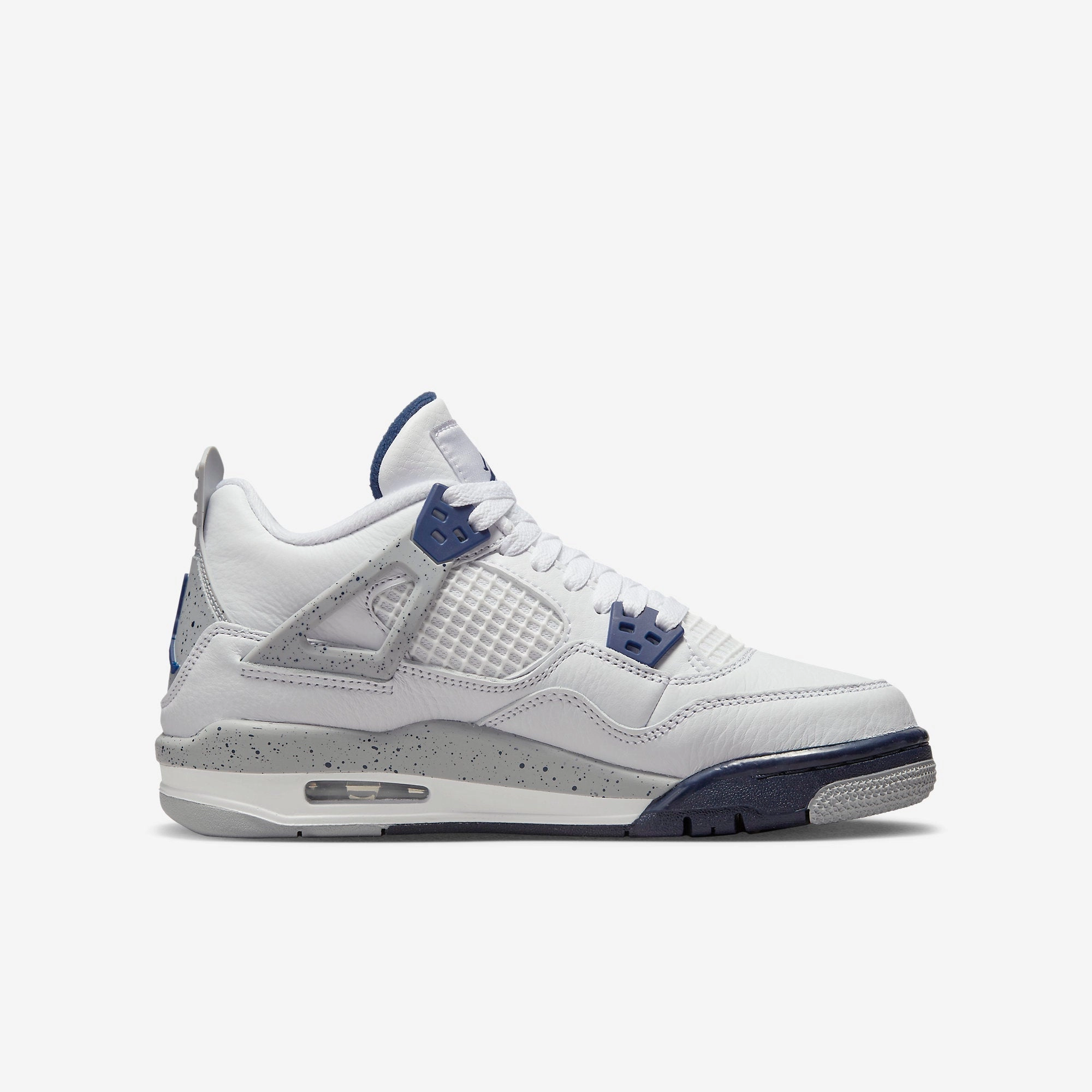 (GS) Air Jordan 4 Retro 'Midnight Navy' (2022) 408452-140 Air Jordan 4 Visible Air Unit Sneakers