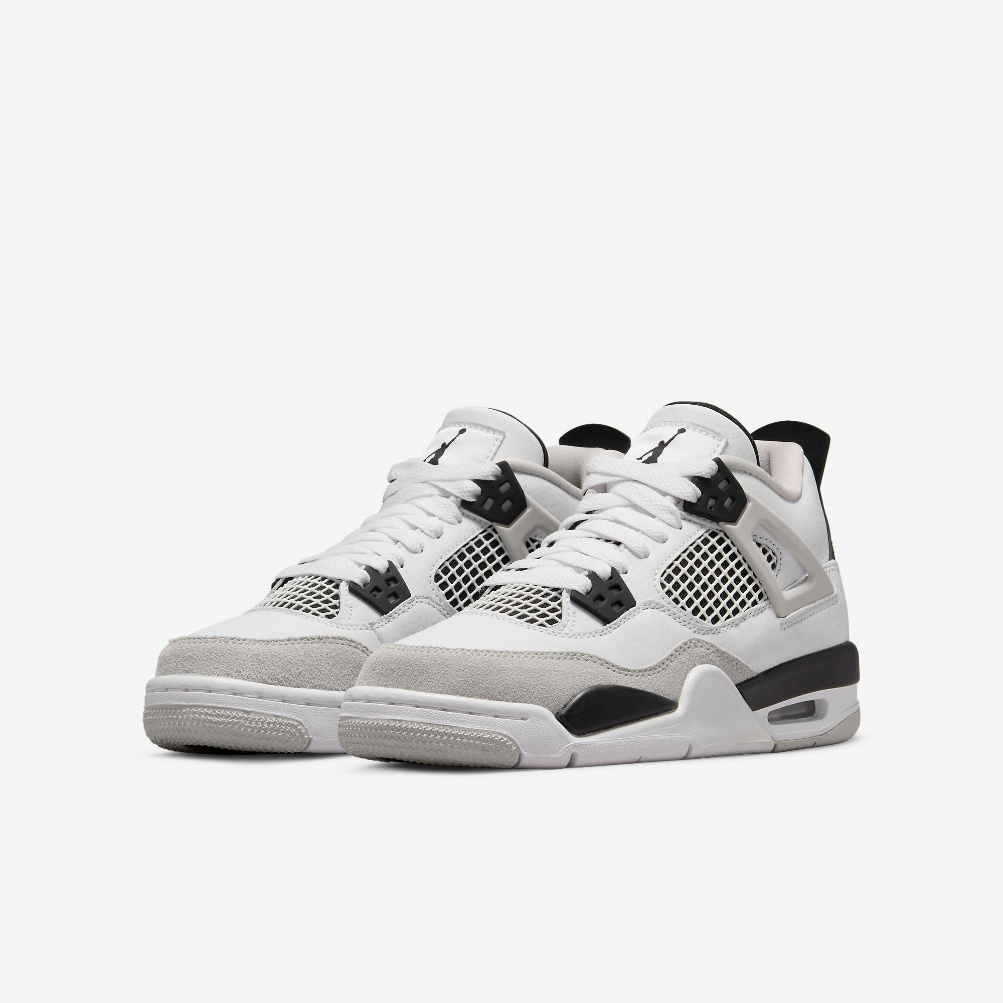 (GS) Air Jordan 4 Retro 'Military Black' (2022) 408452-111 Air Jordan 4 Visible Air Unit Sneakers