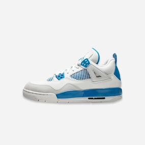 (GS) Air Jordan 4 Retro 'Military Blue' (2012) 408452-105 Air Jordan 4 sneakers with visible air unit