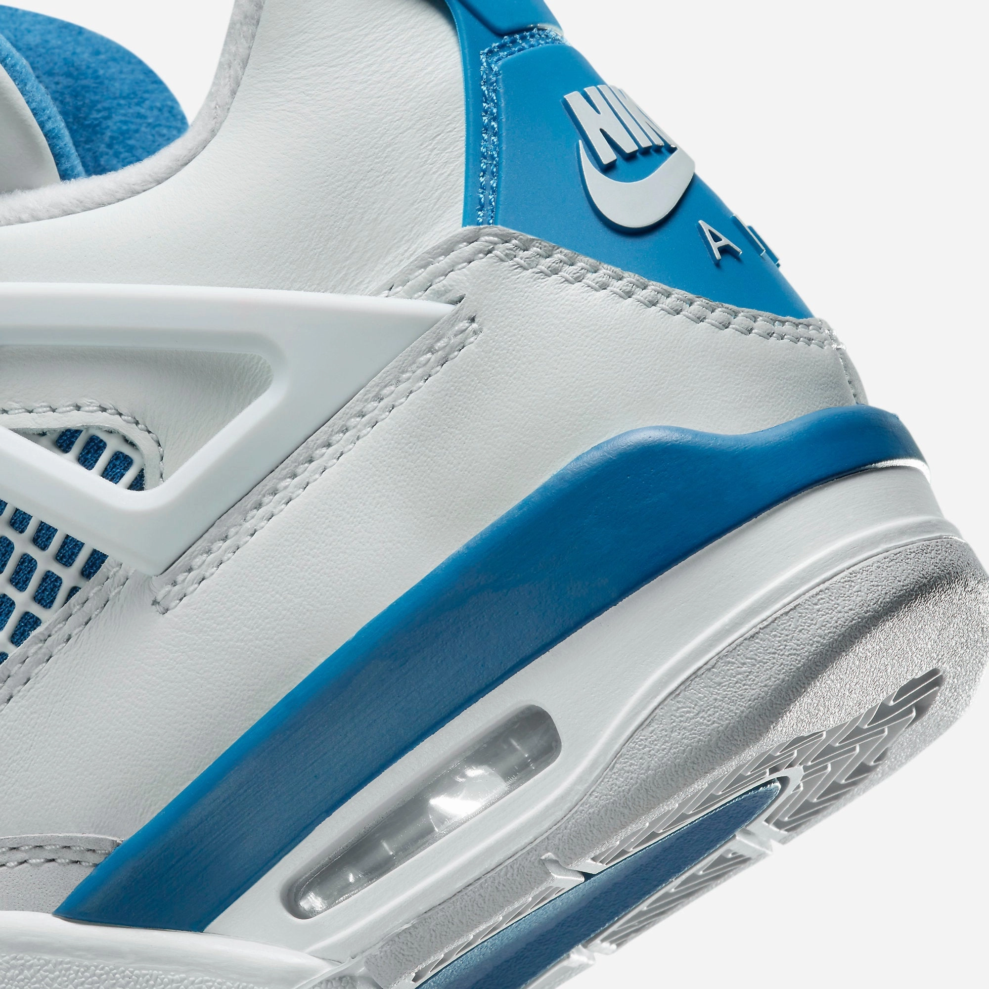 (GS) Air Jordan 4 Retro 'Military Blue / Industrial Blue' (2024) HF4281-141 Air Jordan 4 Visible Air Unit Sneakers