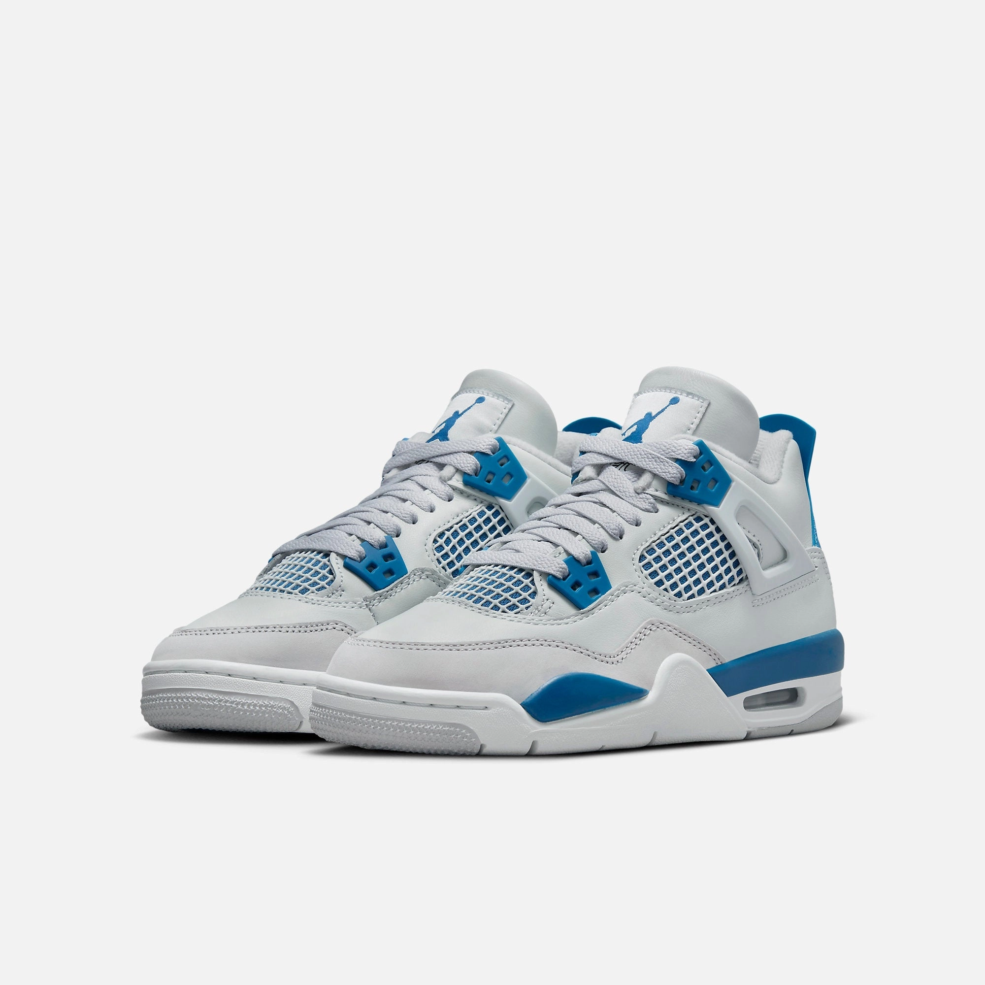 (GS) Air Jordan 4 Retro 'Military Blue / Industrial Blue' (2024) HF4281-141 Air Jordan 4 Visible Air Unit Sneakers