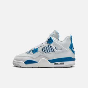 (GS) Air Jordan 4 Retro 'Military Blue / Industrial Blue' (2024) HF4281-141 Air Jordan 4 sneakers with visible air unit