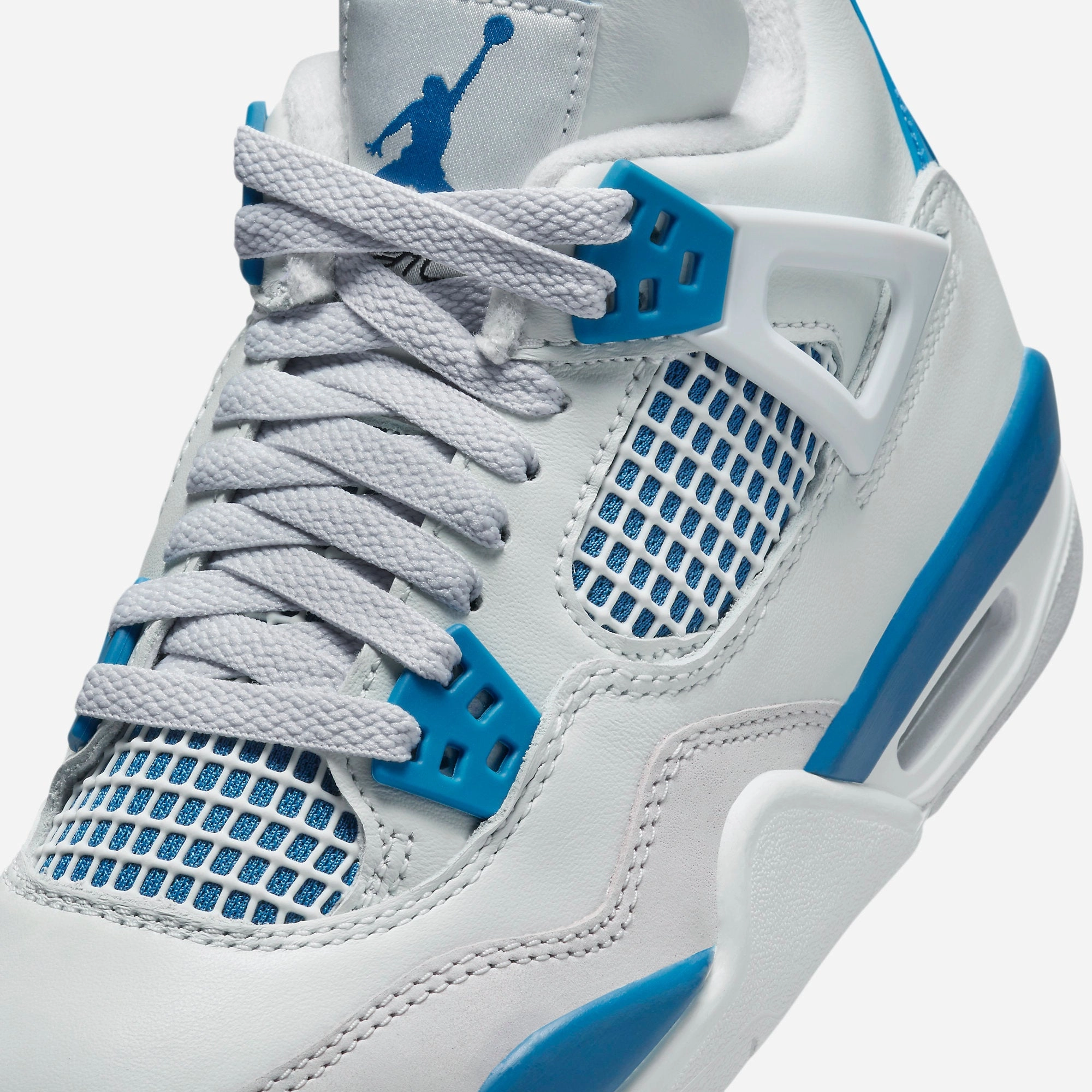 (GS) Air Jordan 4 Retro 'Military Blue / Industrial Blue' (2024) HF4281-141 Air Jordan 4 Visible Air Unit Sneakers