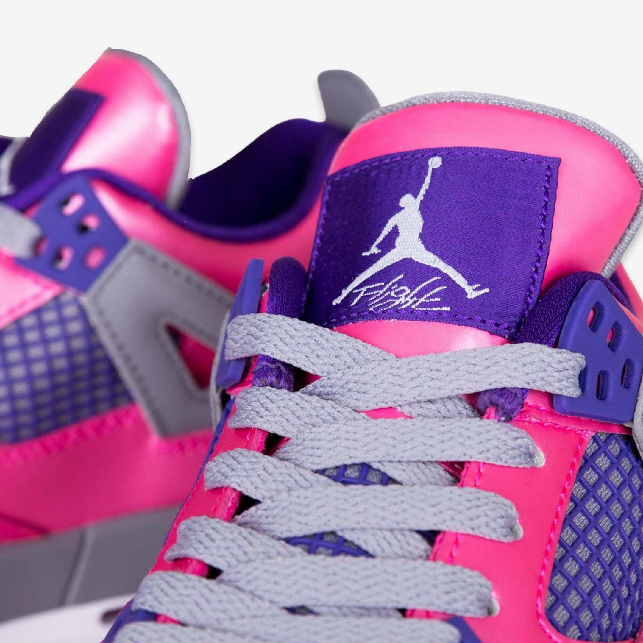 (GS) Air Jordan 4 Retro 'Pink Foil' (2013) 487724-607 Air Jordan 4 Visible Air Unit Sneakers