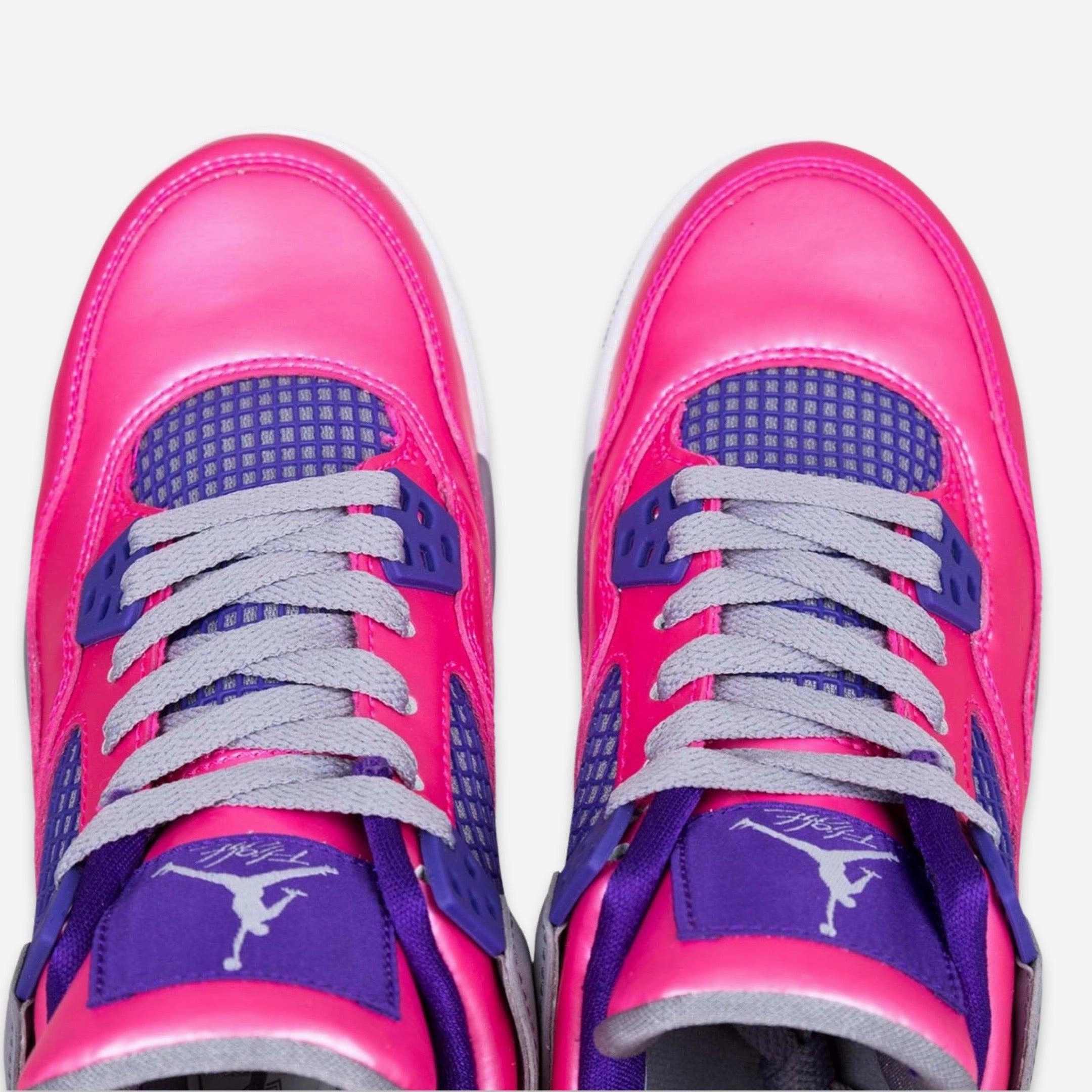 (GS) Air Jordan 4 Retro 'Pink Foil' (2013) 487724-607 Air Jordan 4 Visible Air Unit Sneakers