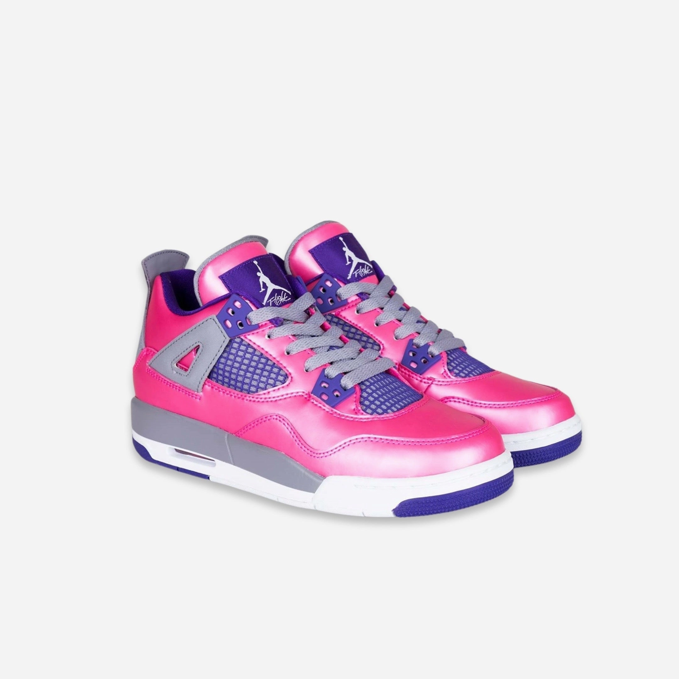 (GS) Air Jordan 4 Retro 'Pink Foil' (2013) 487724-607 Air Jordan 4 Visible Air Unit Sneakers