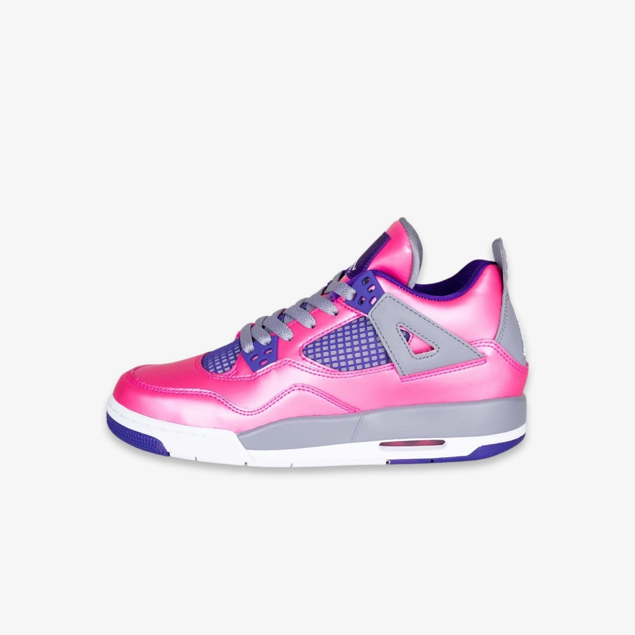 (GS) Air Jordan 4 Retro 'Pink Foil' (2013) 487724-607 Air Jordan 4 sneakers with visible air unit