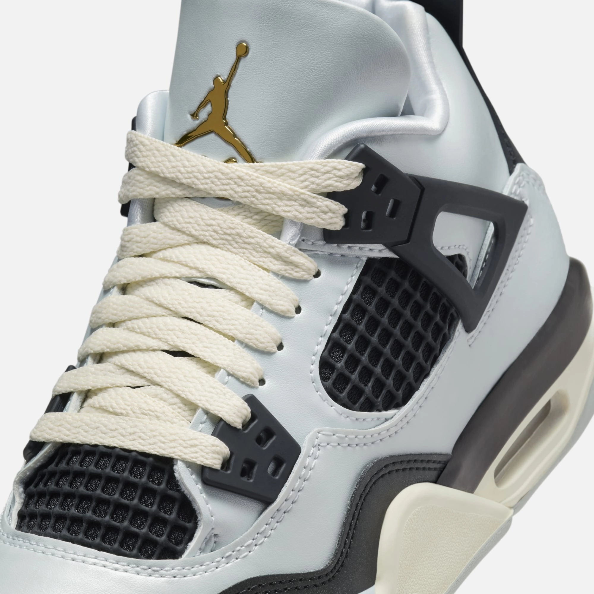 (GS) Air Jordan 4 Retro 'Platinum Gold' (2024) FZ8585-070 Air Jordan 4 Visible Air Unit Sneakers