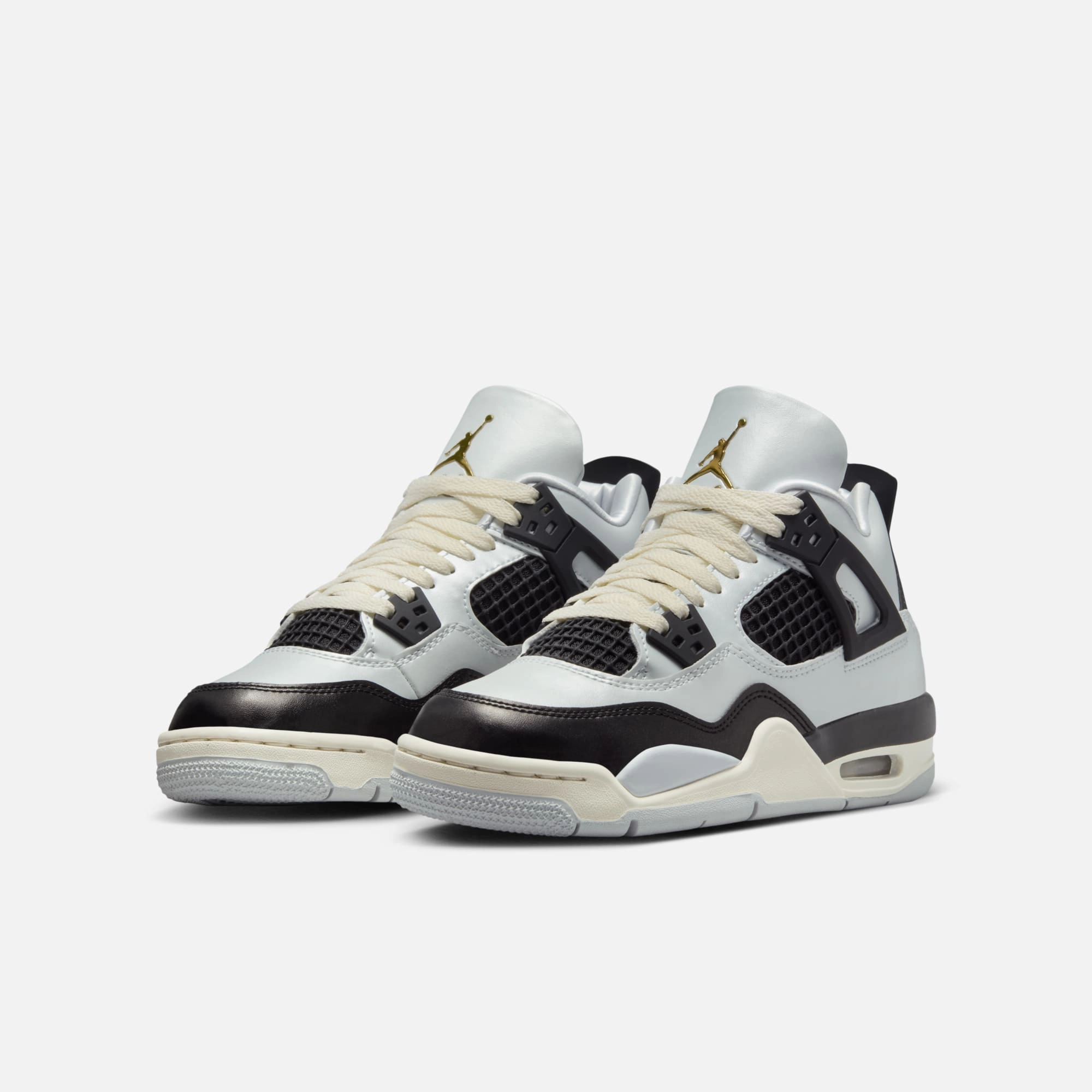 (GS) Air Jordan 4 Retro 'Platinum Gold' (2024) FZ8585-070 Air Jordan 4 Visible Air Unit Sneakers