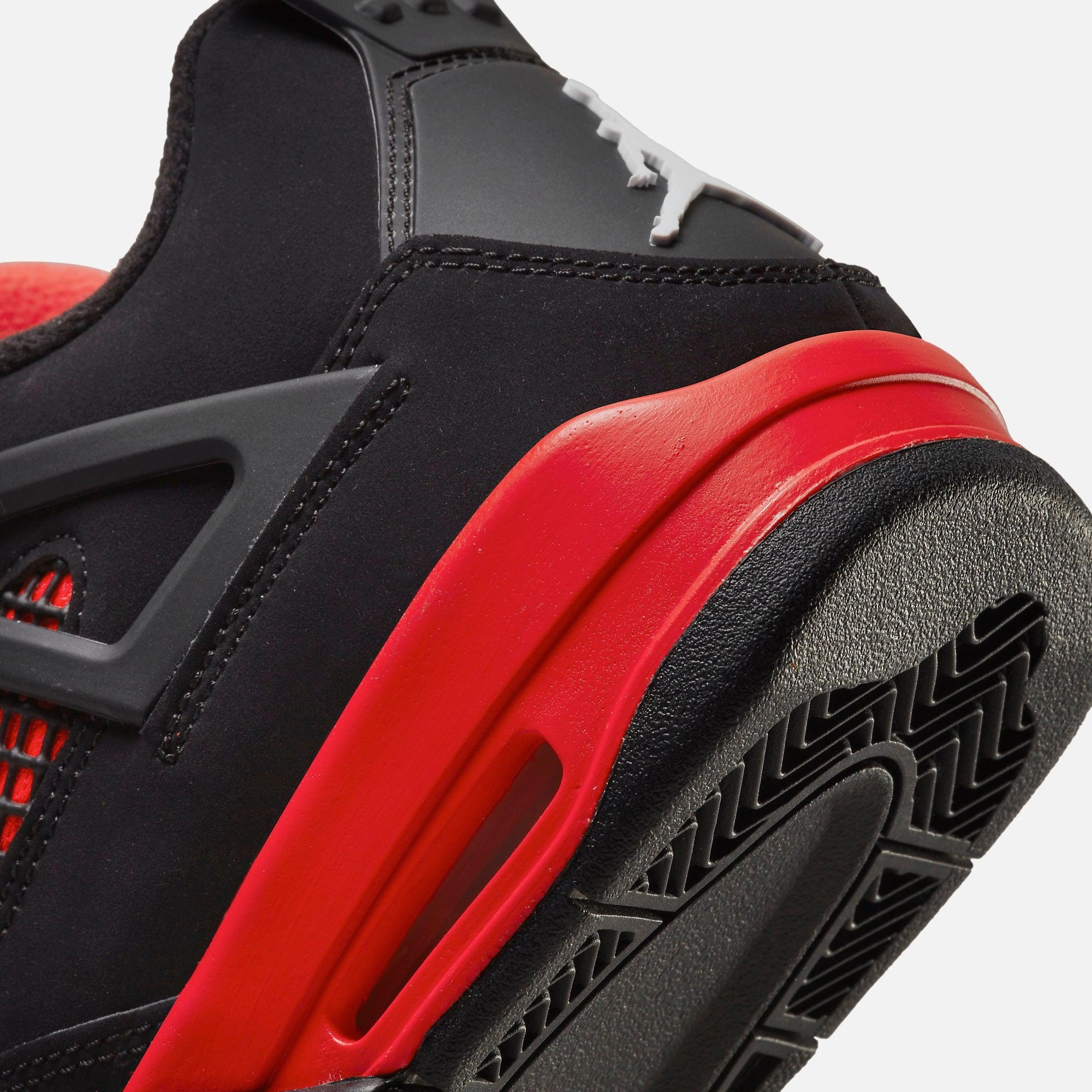 (GS) Air Jordan 4 Retro 'Red Thunder' (2022) 408452-016 Air Jordan 4 Visible Air Unit Sneakers