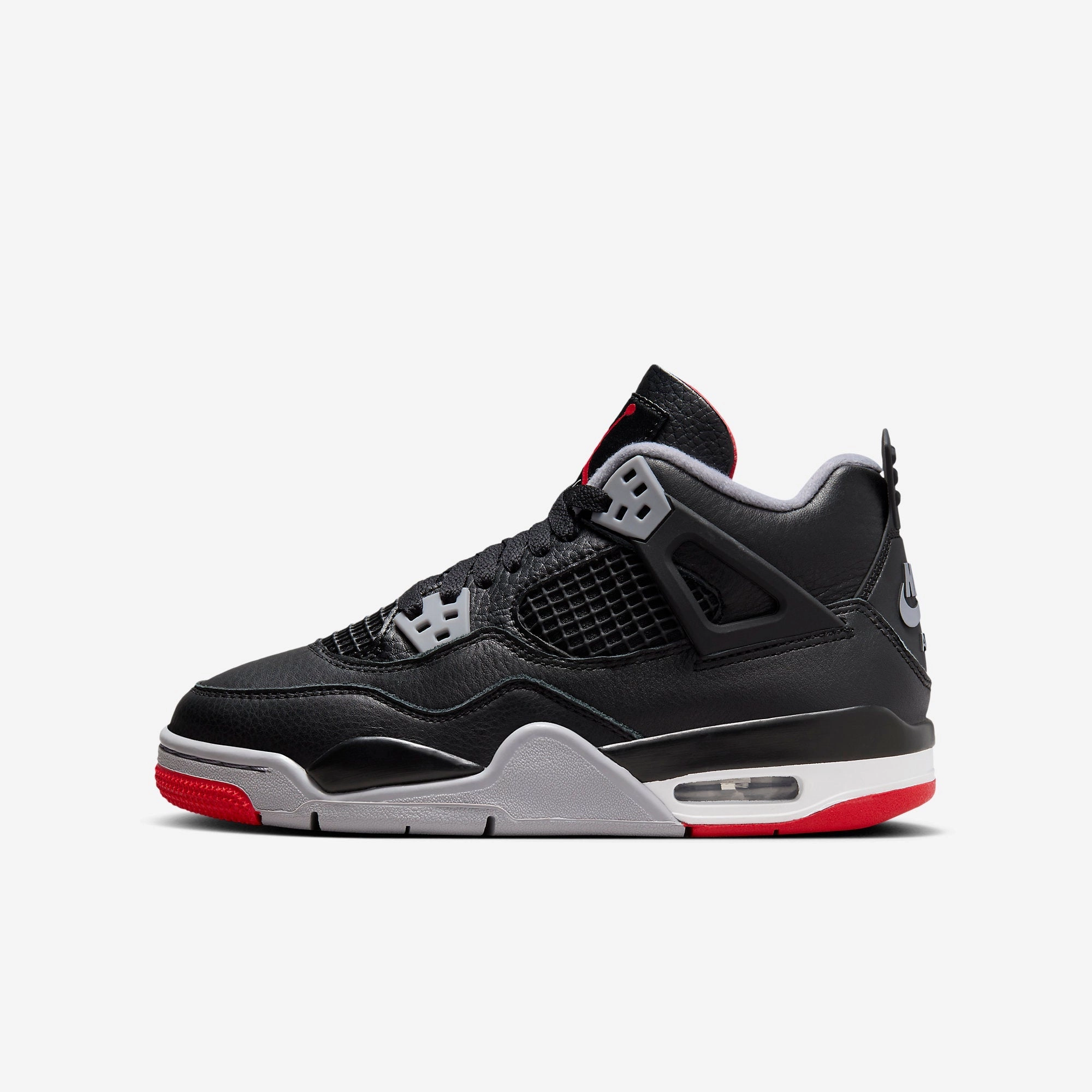 (GS) Air Jordan 4 Retro 'Reimagined Bred' (2024) FQ8213-006 Air Jordan 4 sneakers with visible air unit