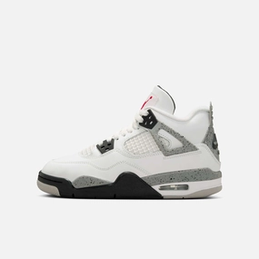 (GS) Air Jordan 4 Retro 'Reimagined White Cement' (2025) IB4171-100 Air Jordan 4 sneakers with visible air unit