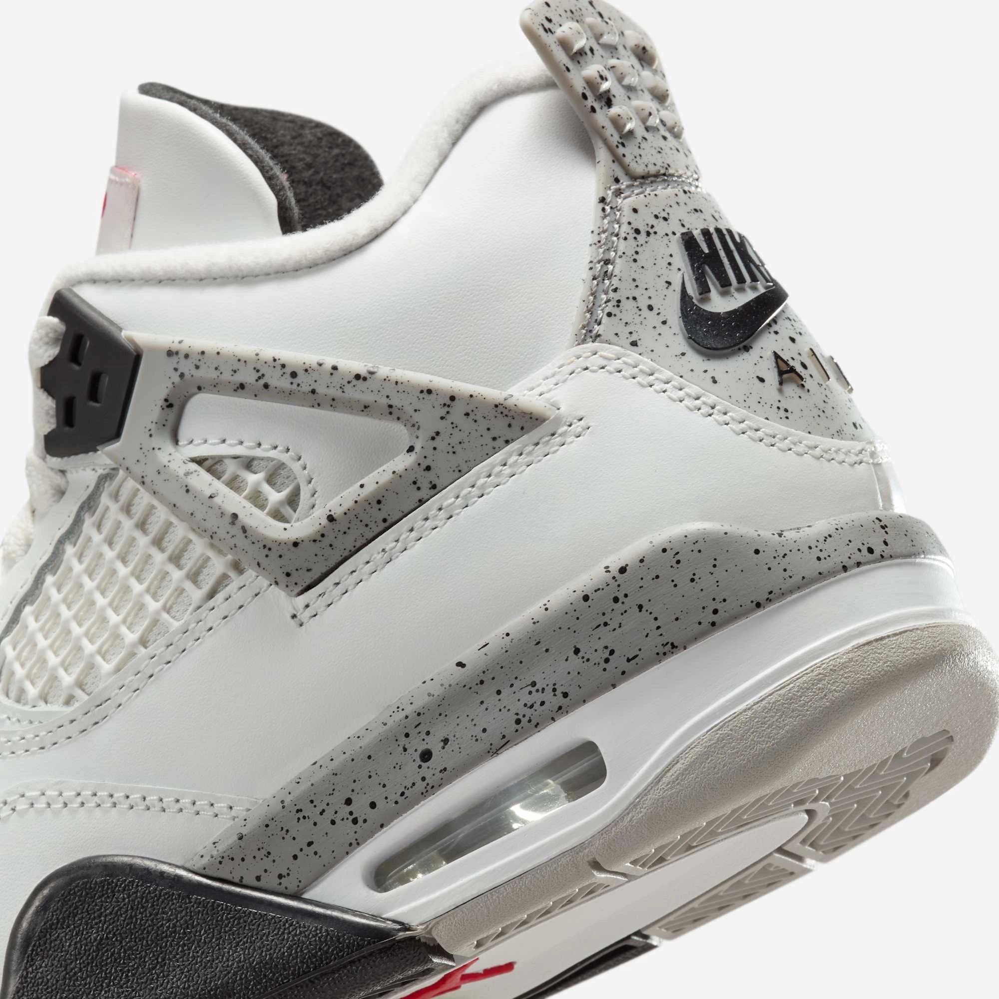 (GS) Air Jordan 4 Retro 'Reimagined White Cement' (2025) IB4171-100 Air Jordan 4 Visible Air Unit Sneakers