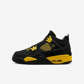 (GS) Air Jordan 4 Retro 'Thunder' (2023) 408452-017 Air Jordan 4 sneakers with visible air unit