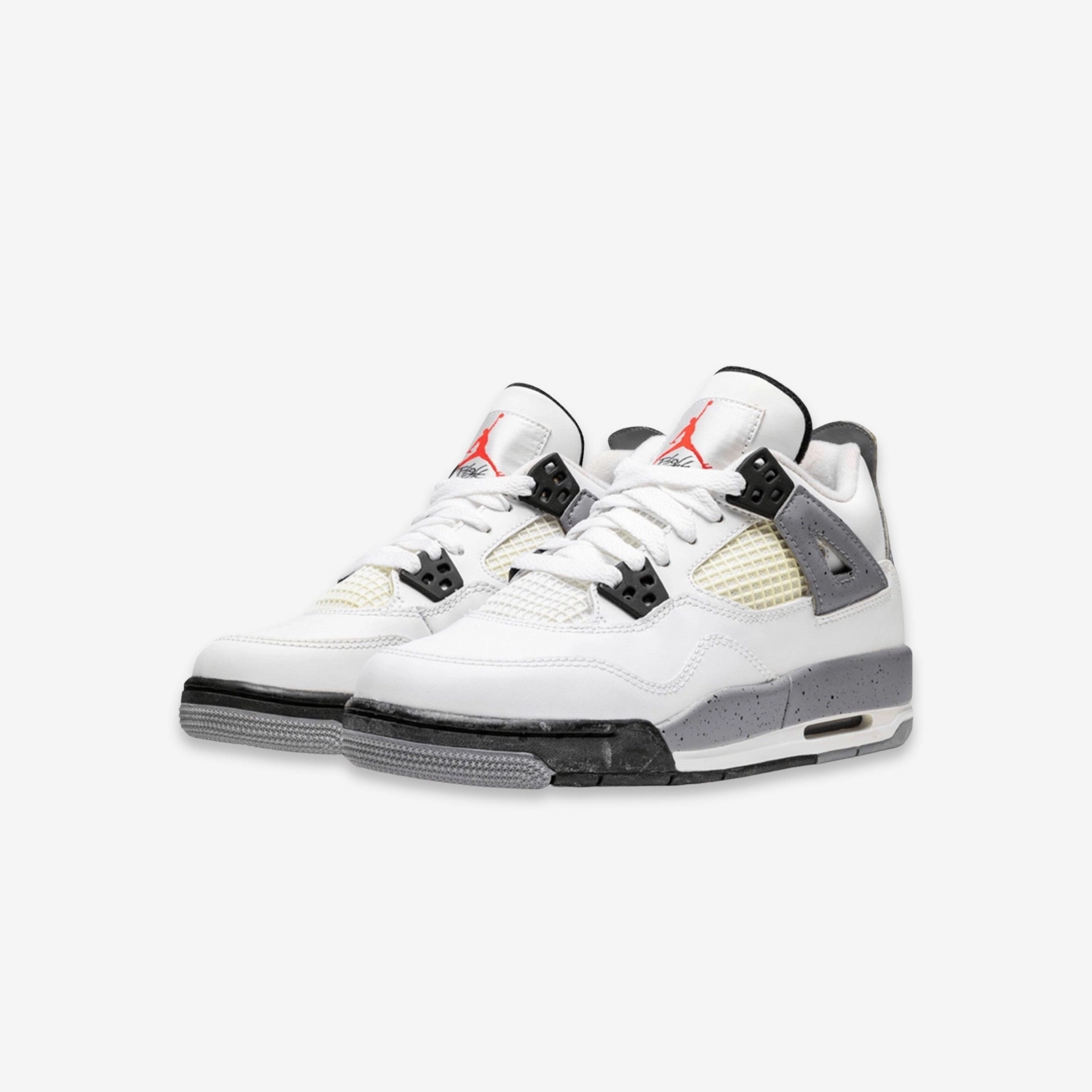 (GS) Air Jordan 4 Retro 'White Cement' (2012) 408452-103 Air Jordan 4 Visible Air Unit Sneakers