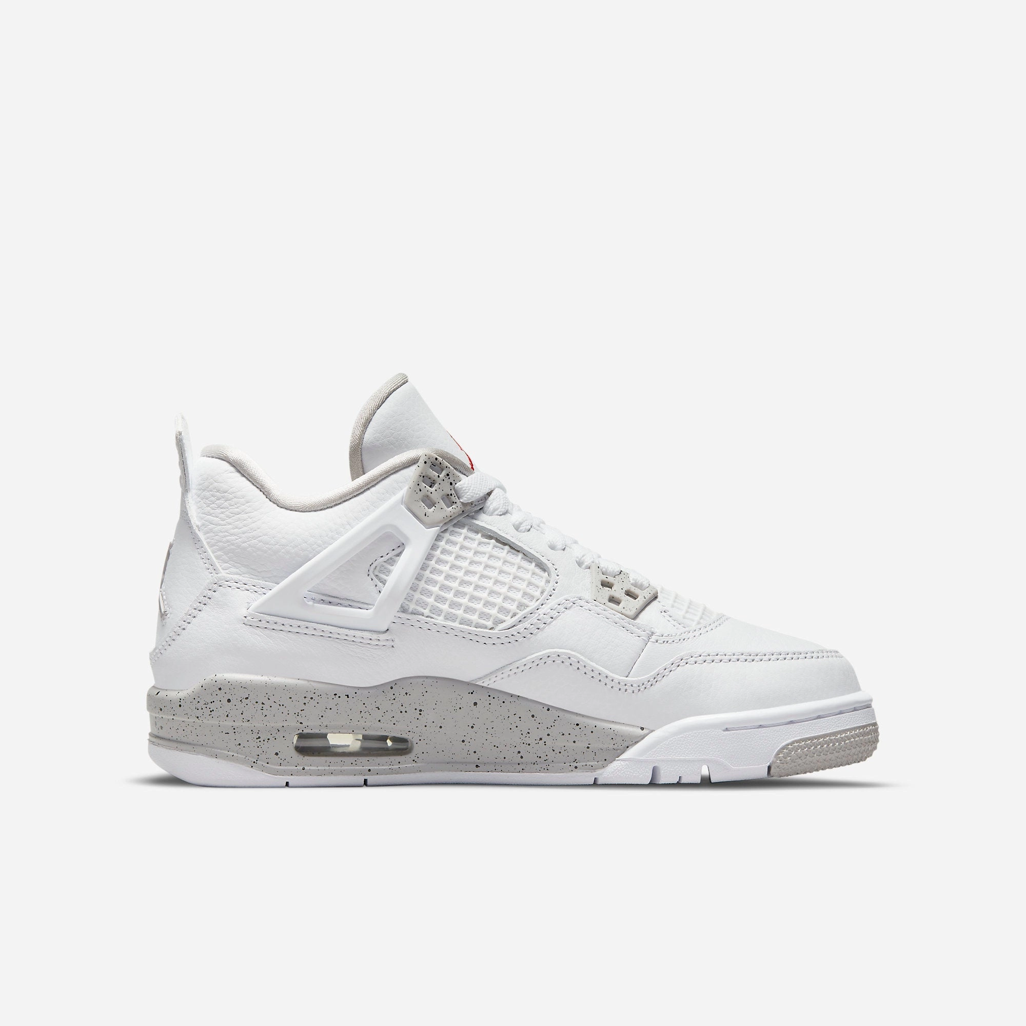 (GS) Air Jordan 4 Retro 'White Oreo' (2021) DJ4699-100 Air Jordan 4 Visible Air Unit Sneakers