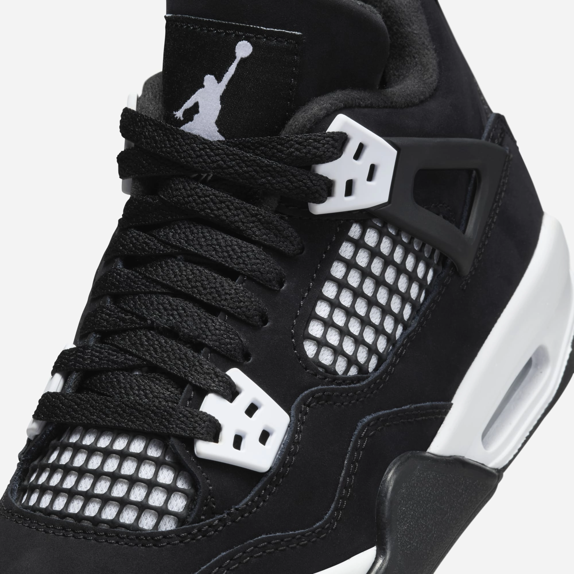 (GS) Air Jordan 4 Retro 'White Thunder' (2024) FQ8213-001 Air Jordan 4 Visible Air Unit Sneakers