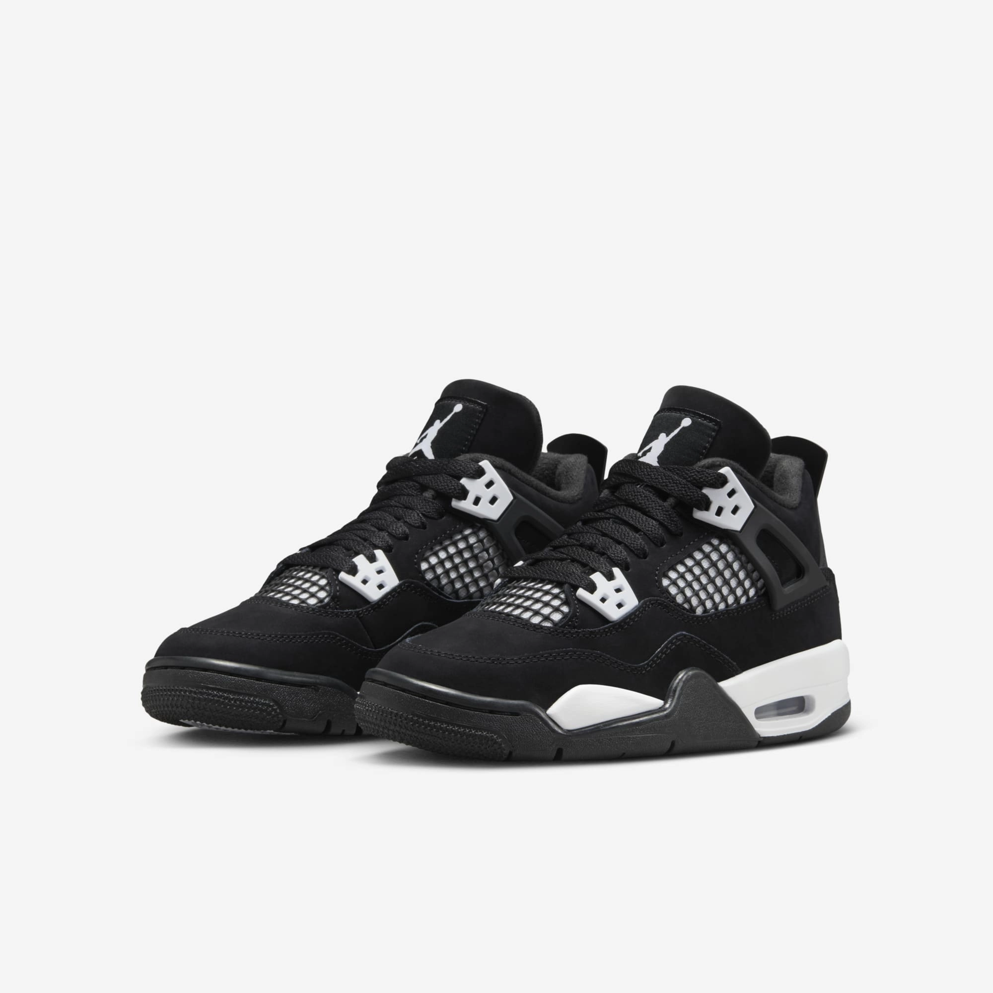 (GS) Air Jordan 4 Retro 'White Thunder' (2024) FQ8213-001 Air Jordan 4 Visible Air Unit Sneakers