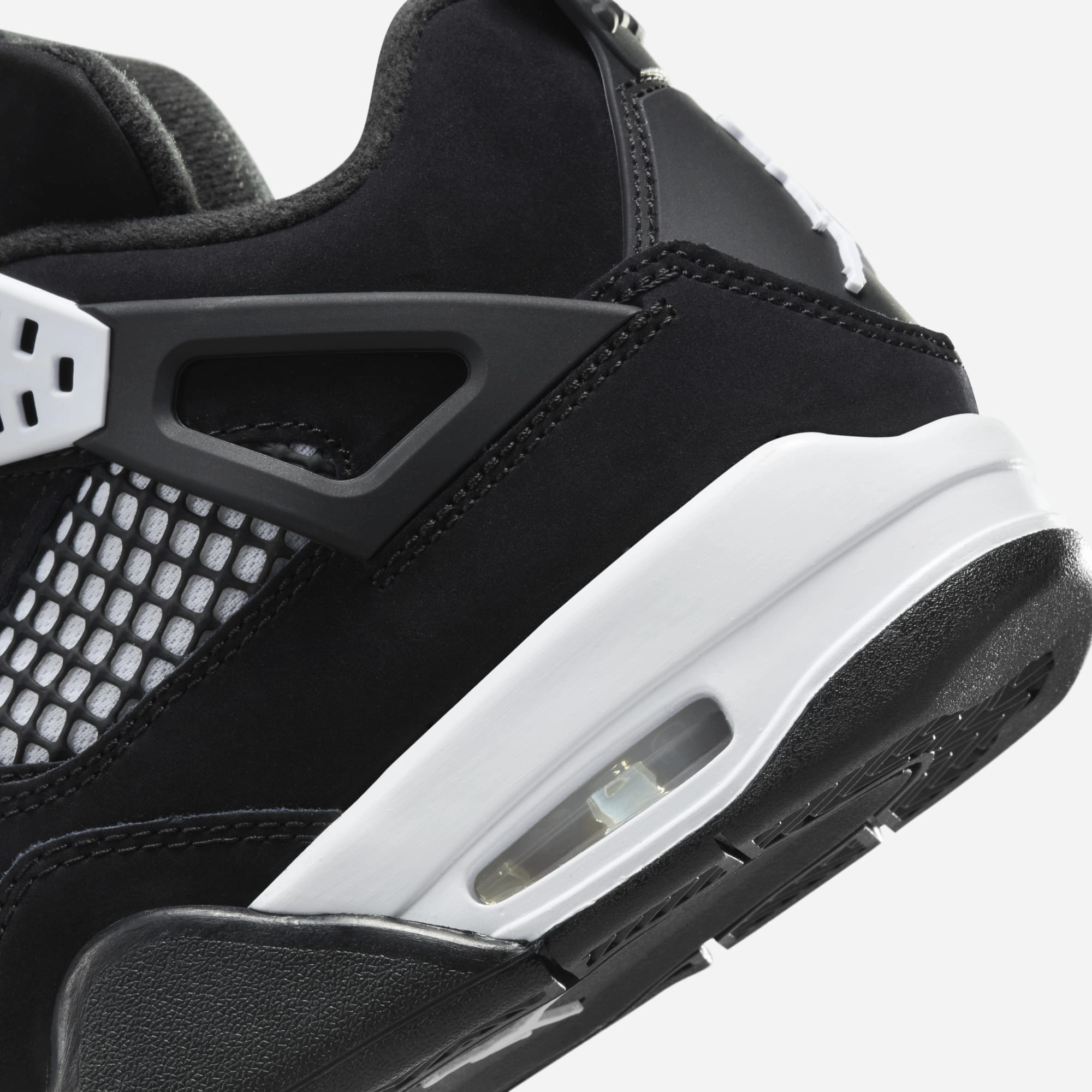 (GS) Air Jordan 4 Retro 'White Thunder' (2024) FQ8213-001 Air Jordan 4 Visible Air Unit Sneakers
