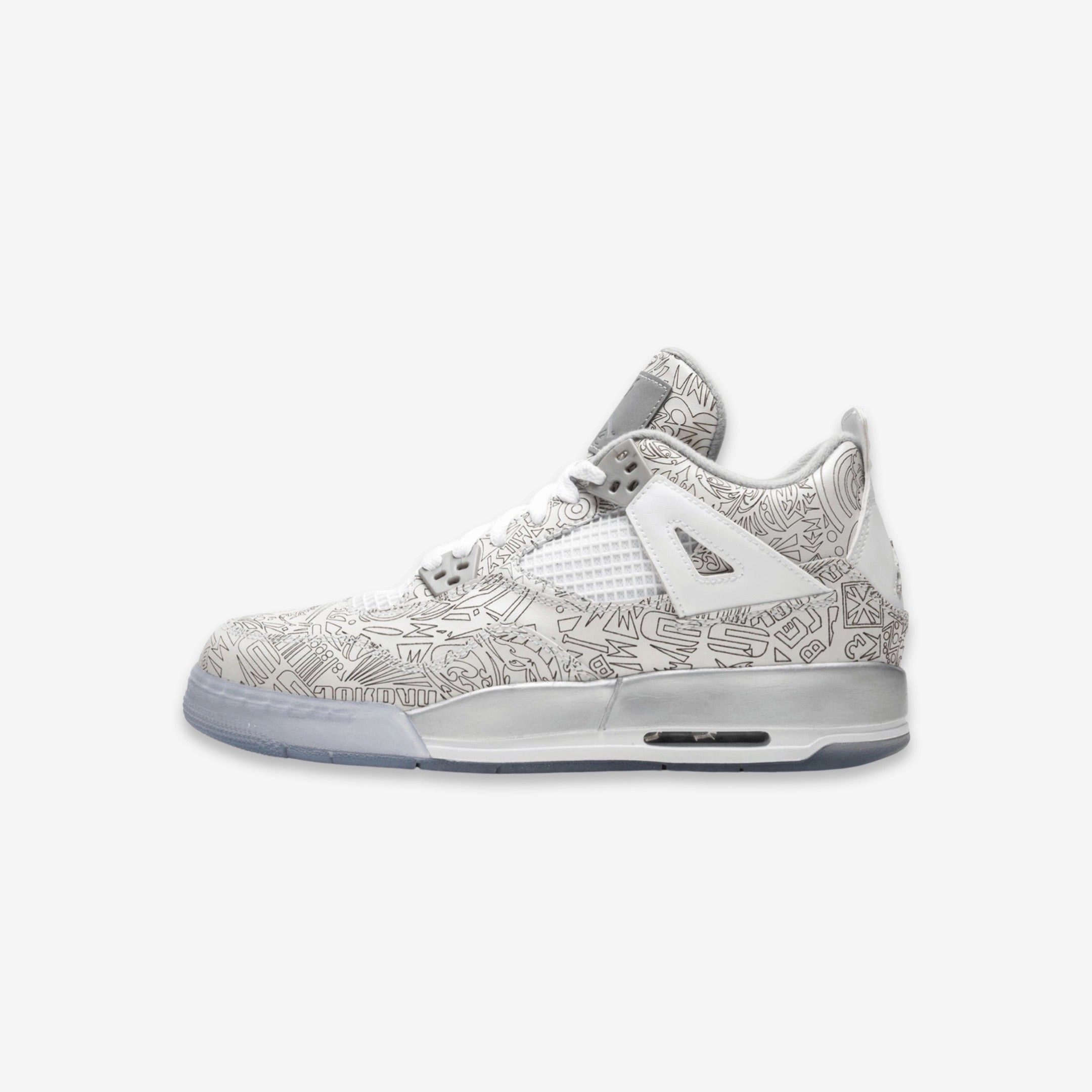 (GS) Air Jordan 4 Retro Laser '30th Anniversary' (2015) 705334-105 Air Jordan 4 sneakers with visible air unit