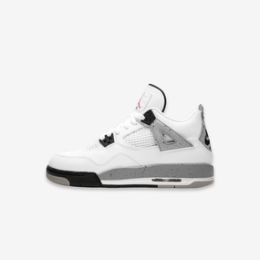(GS) Air Jordan 4 Retro OG 'White Cement' (2016) 836016-192 Air Jordan 4 sneakers with visible air unit
