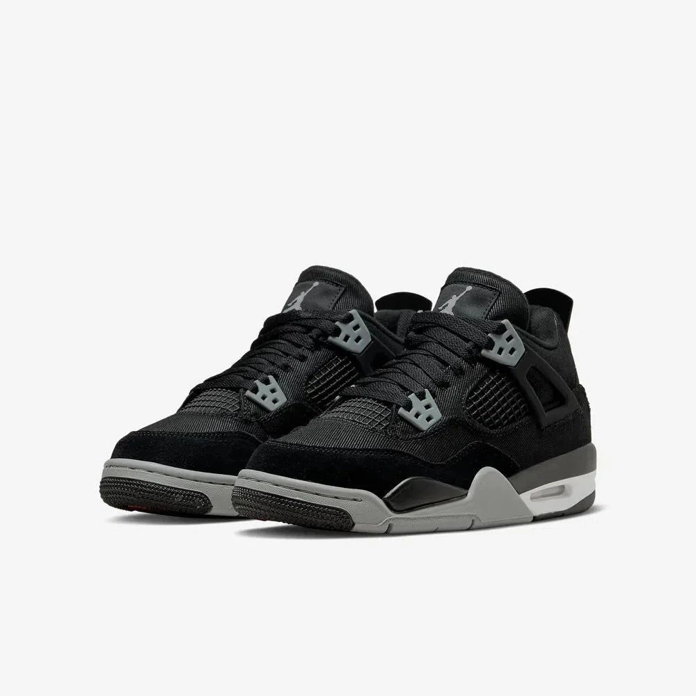 (GS) Air Jordan 4 Retro SE 'Black Canvas' (2022) DV0553-006 Air Jordan 4 Visible Air Unit Sneakers