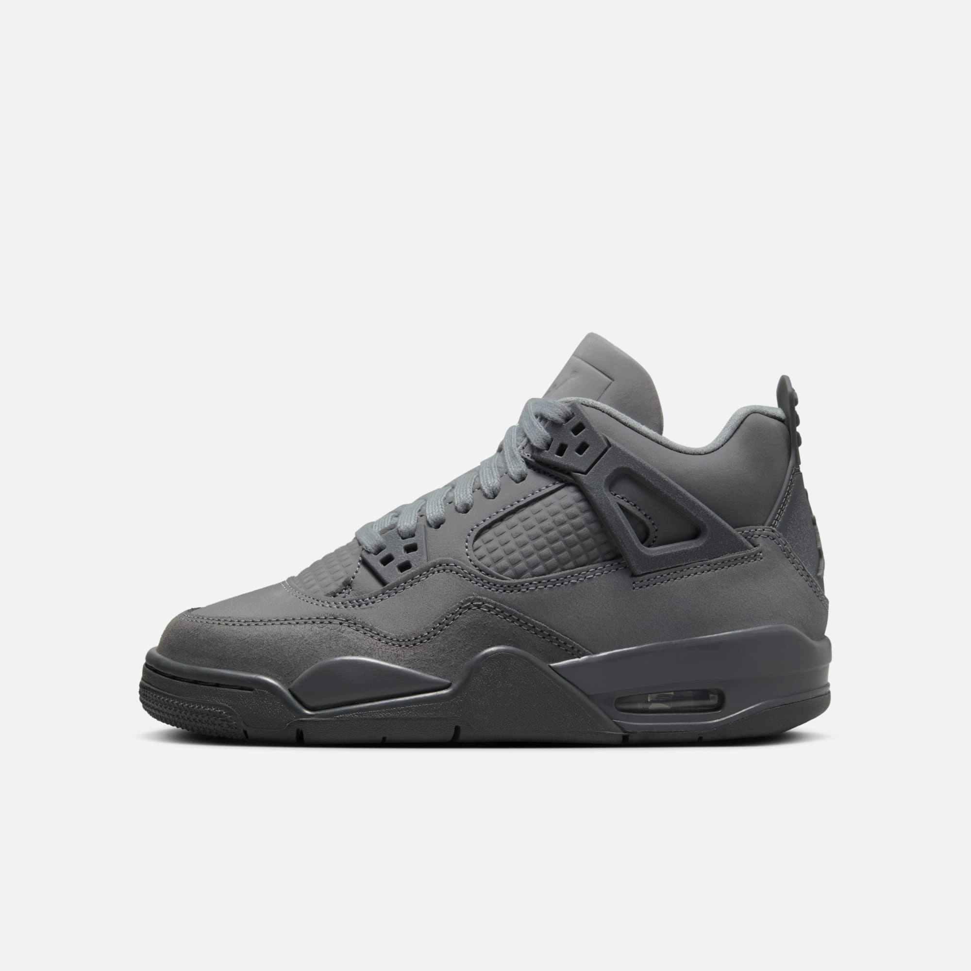 (GS) Air Jordan 4 Retro SE 'Wet Cement / Paris Olympics' (2024) HM8965-001 Air Jordan 4 sneakers with visible air unit