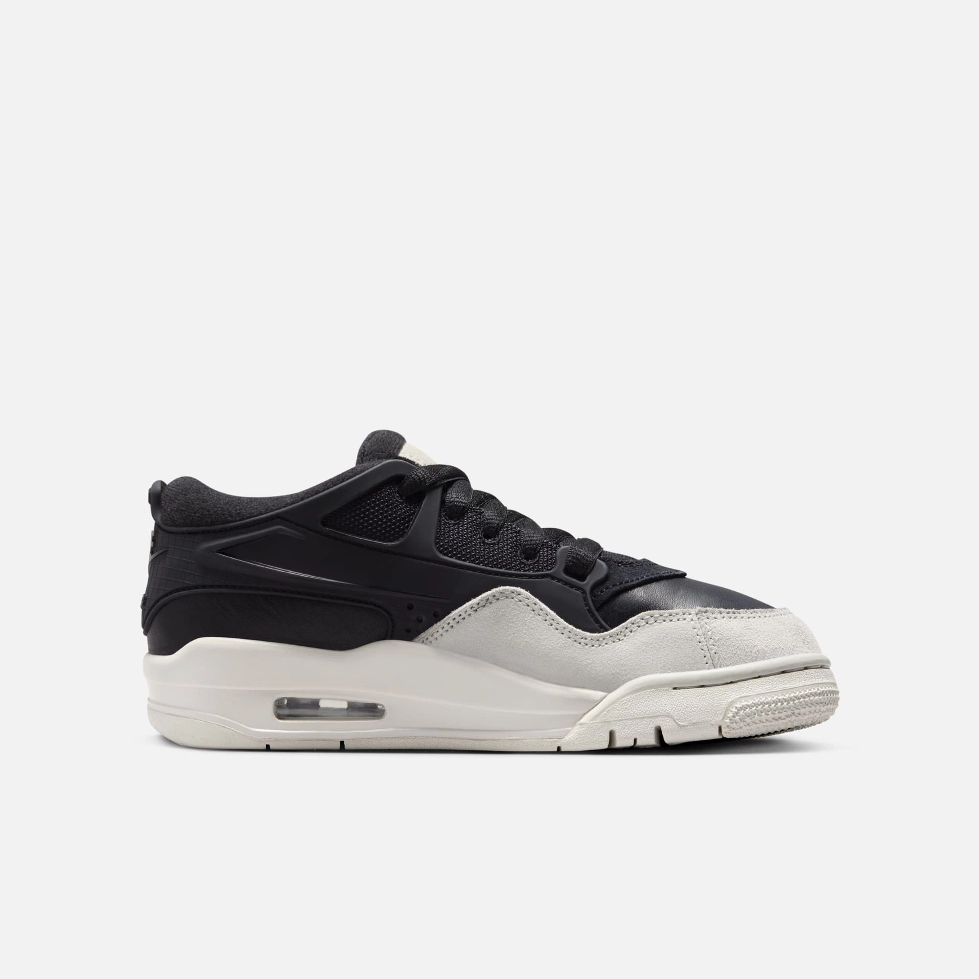 (GS) Air Jordan 4 RM 'Black / Light Bone' (2024) FQ7938-001 Air Jordan 4 Visible Air Unit Sneakers