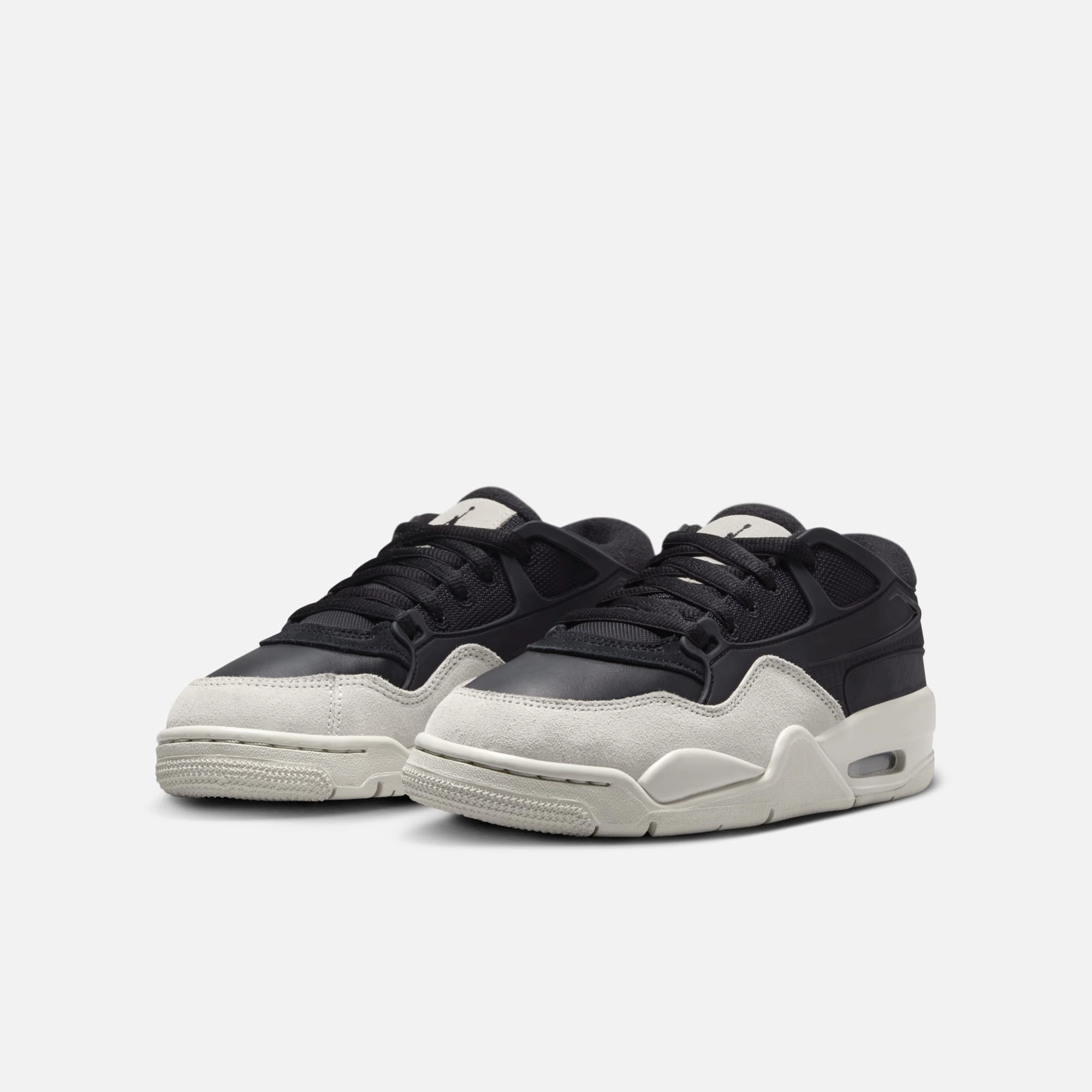 (GS) Air Jordan 4 RM 'Black / Light Bone' (2024) FQ7938-001 Air Jordan 4 Visible Air Unit Sneakers