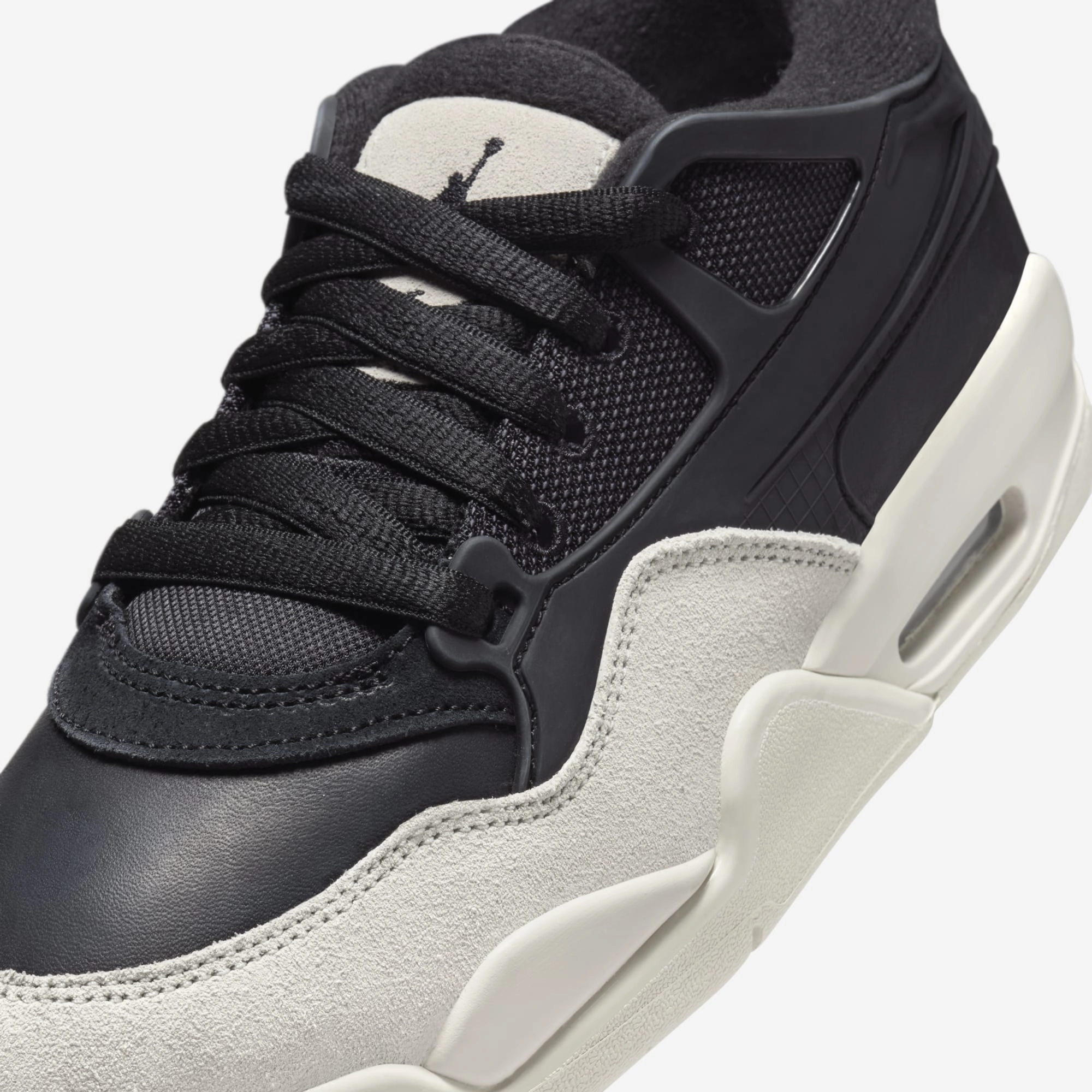 (GS) Air Jordan 4 RM 'Black / Light Bone' (2024) FQ7938-001 Air Jordan 4 Visible Air Unit Sneakers