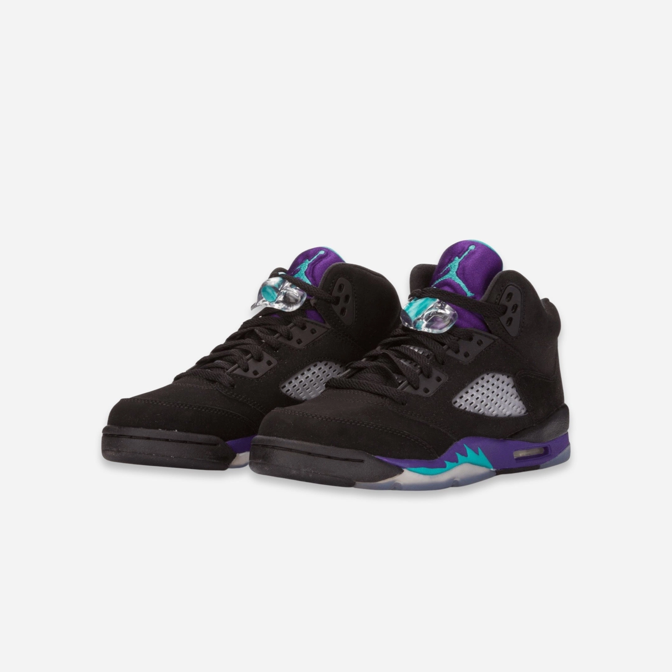 (GS) Air Jordan 5 Retro 'Black Grape' (2013) 440888-007 Air Jordan 5 Mesh Panel Basketball Shoes