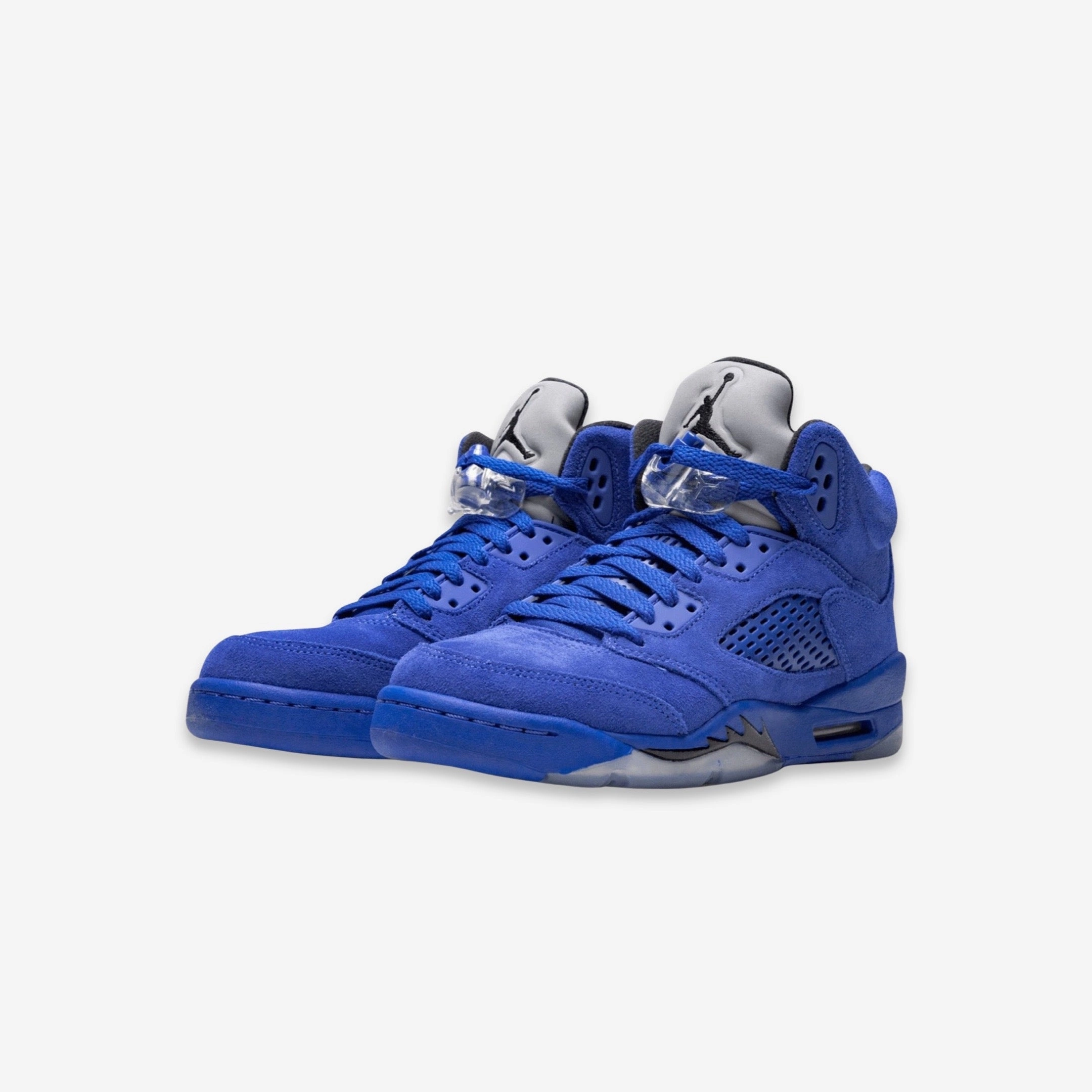 (GS) Air Jordan 5 Retro 'Blue Suede' (2017) 440888-401 Air Jordan 5 Mesh Panel Basketball Shoes