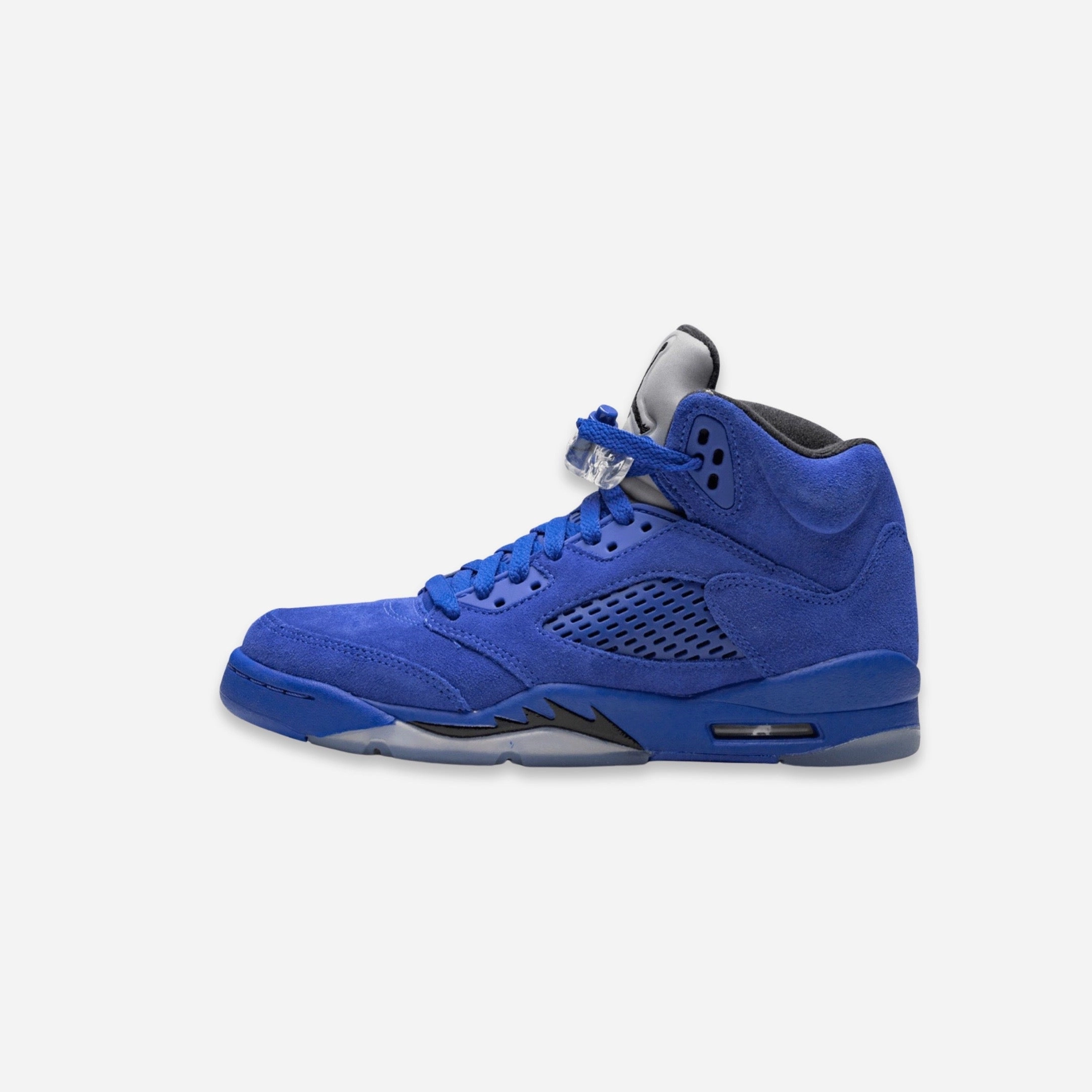 (GS) Air Jordan 5 Retro 'Blue Suede' (2017) 440888-401 Air Jordan 5 shoes with mesh panel details