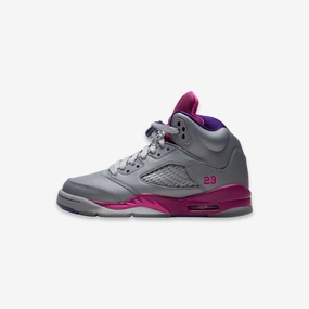 (GS) Air Jordan 5 Retro 'Cement Grey' (2013) 440892-009 Air Jordan 5 shoes with mesh panel details