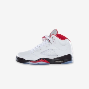 (GS) Air Jordan 5 Retro 'Fire Red' (2013) 440888-100 Air Jordan 5 shoes with mesh panel details