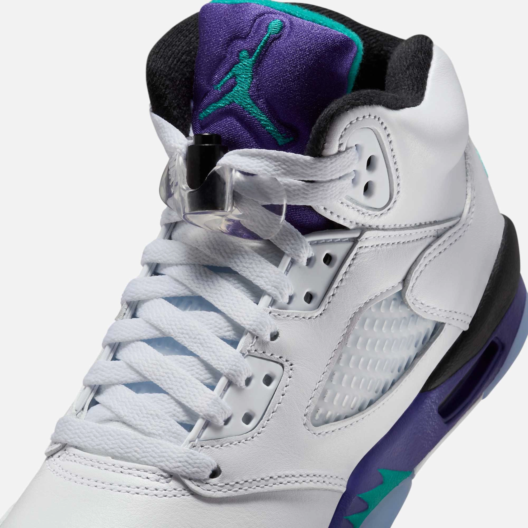 (GS) Air Jordan 5 Retro 'Grape' (2025) HQ7980-100 Air Jordan 5 Mesh Panel Basketball Shoes