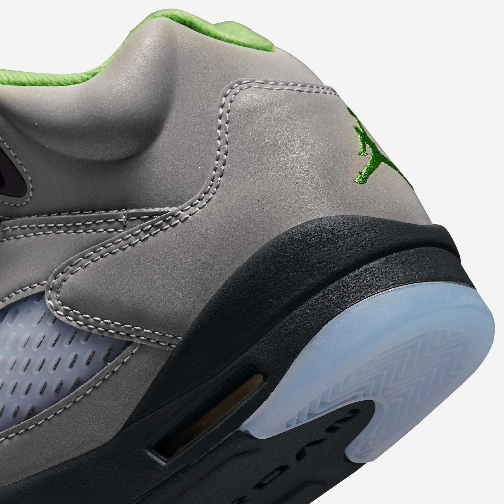 (GS) Air Jordan 5 Retro 'Green Bean' (2022) DQ3734-003 Air Jordan 5 Mesh Panel Basketball Shoes