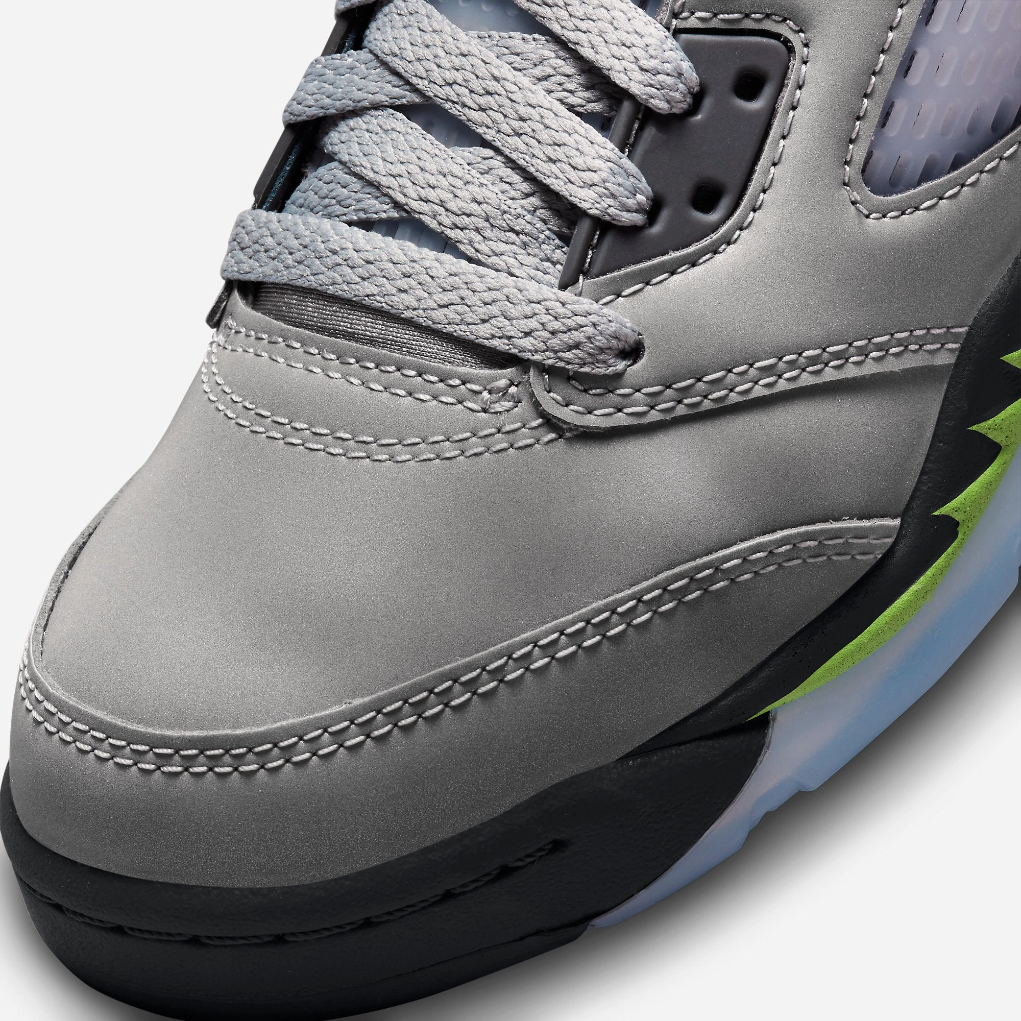 (GS) Air Jordan 5 Retro 'Green Bean' (2022) DQ3734-003 Air Jordan 5 Mesh Panel Basketball Shoes
